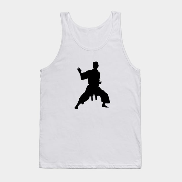 Karate Silhouette Tank Top by KC Happy Shop